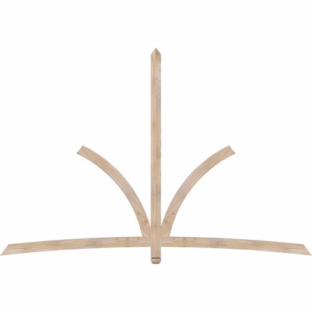 Ekena Millwork Davenport Smooth Timber Gable Bracket, Douglas Fir, 108"W x 72"H x 1 1/2"D x 3 1/2"F, 16/12 Pitch GBW108X72X0204DAV00SDF
